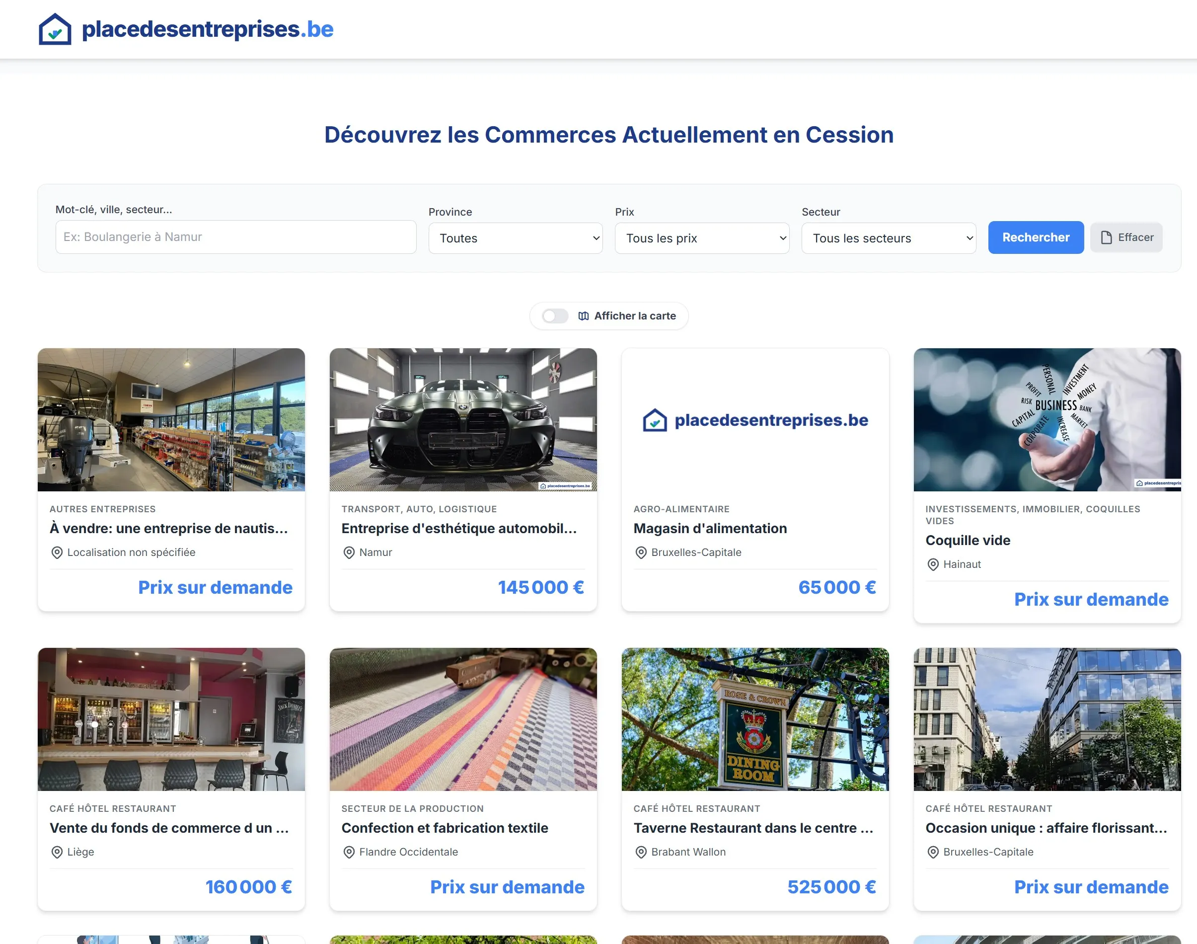 Place des entreprises BE