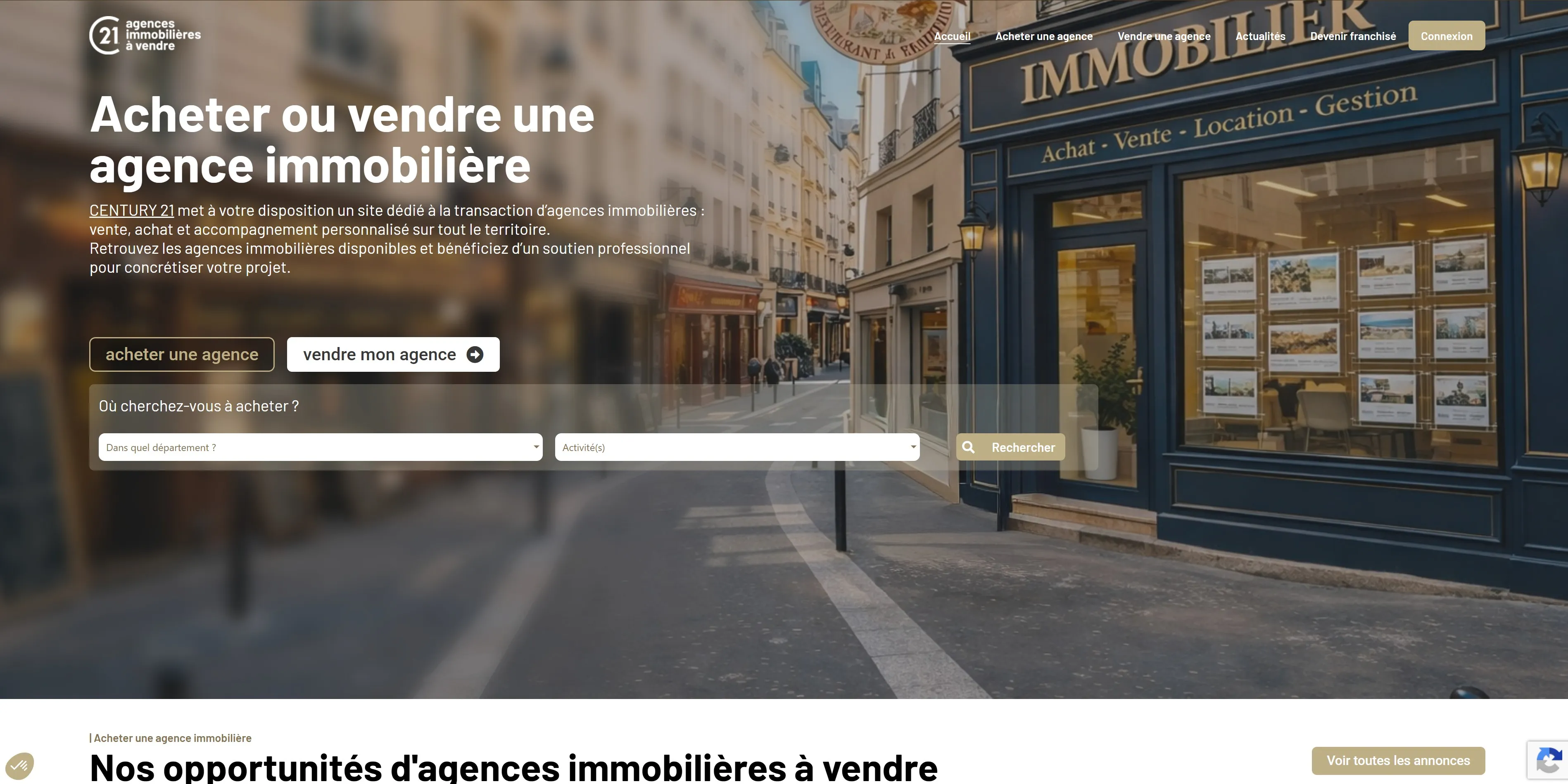 Agence Immobilière à Vendre